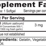 tabla nutricional garlic nutriciononline