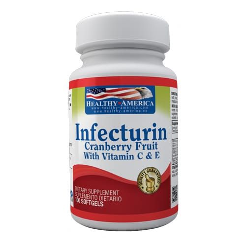 Infecturin Cranberry Fruit With Vitamin C & E (100 Softgels)