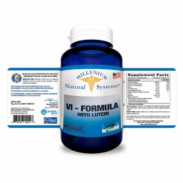 VI Formula With Lutein - Cuidado Ocular (60 Softgels) - Imagen 2