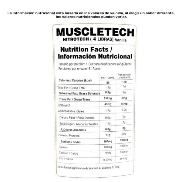 NitroTech (4 lbs) - Imagen 2