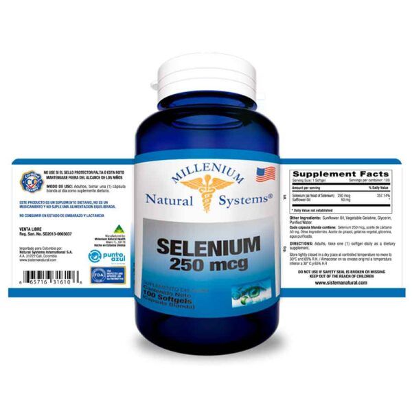 Selenium 250 mcg (100 Softgels) - Imagen 2