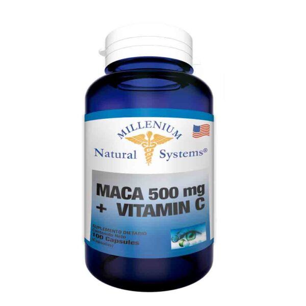 Maca 500 mg + Vitamin C (100 Cápsulas)