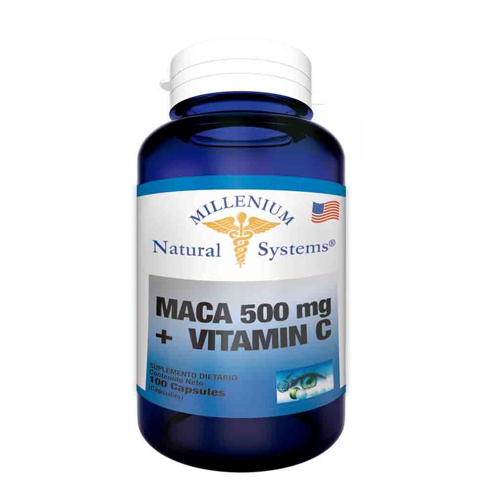 Maca 500 mg + Vitamin C (100 Cápsulas)